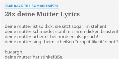 deine mutter lyrics|deine mutter lyrics english.